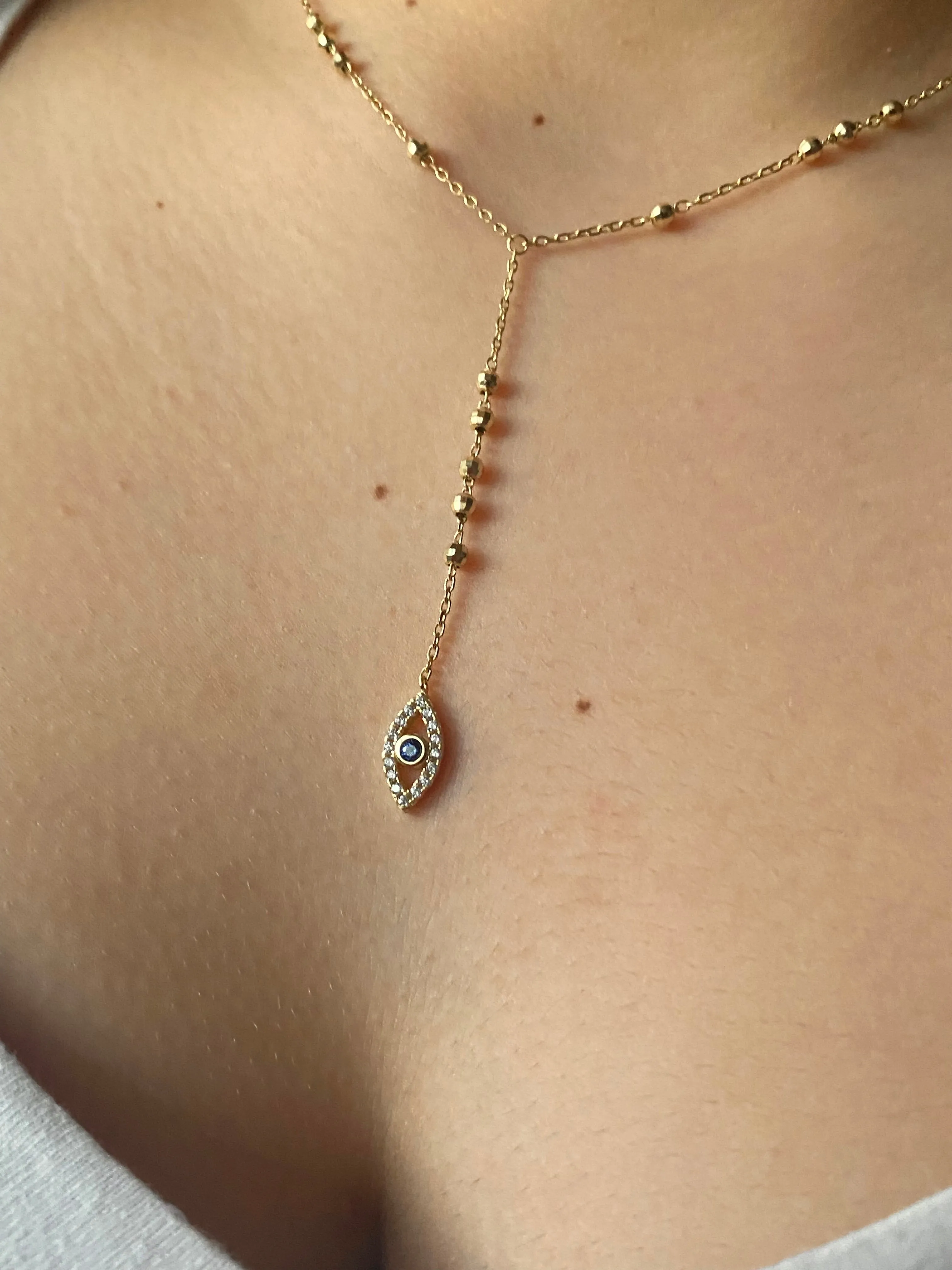 Evil Eye Lariat Necklace