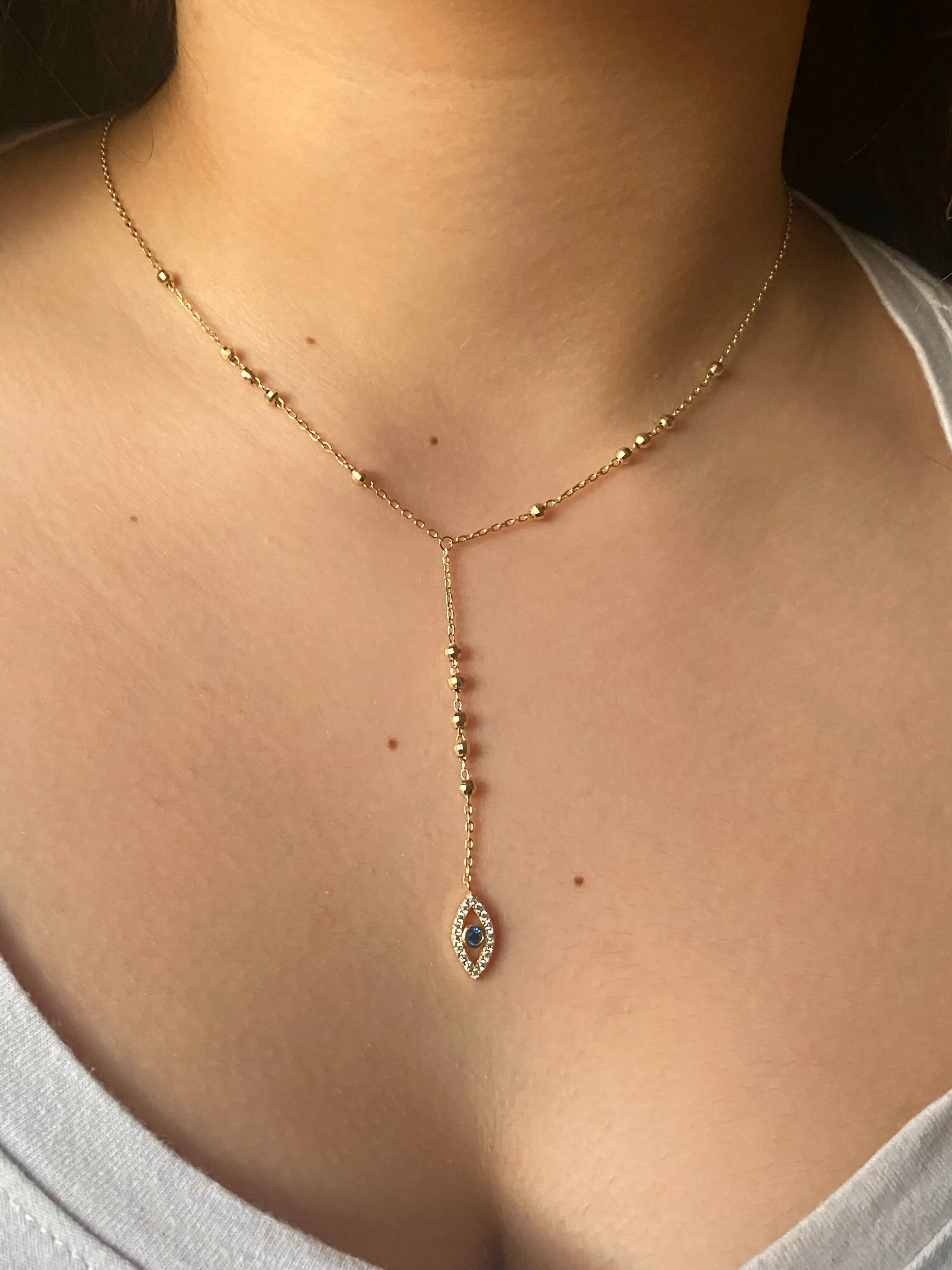 Evil Eye Lariat Necklace