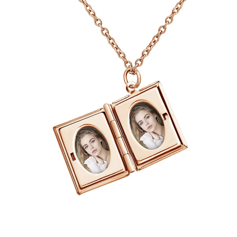 Family Book Photo Customized Necklace