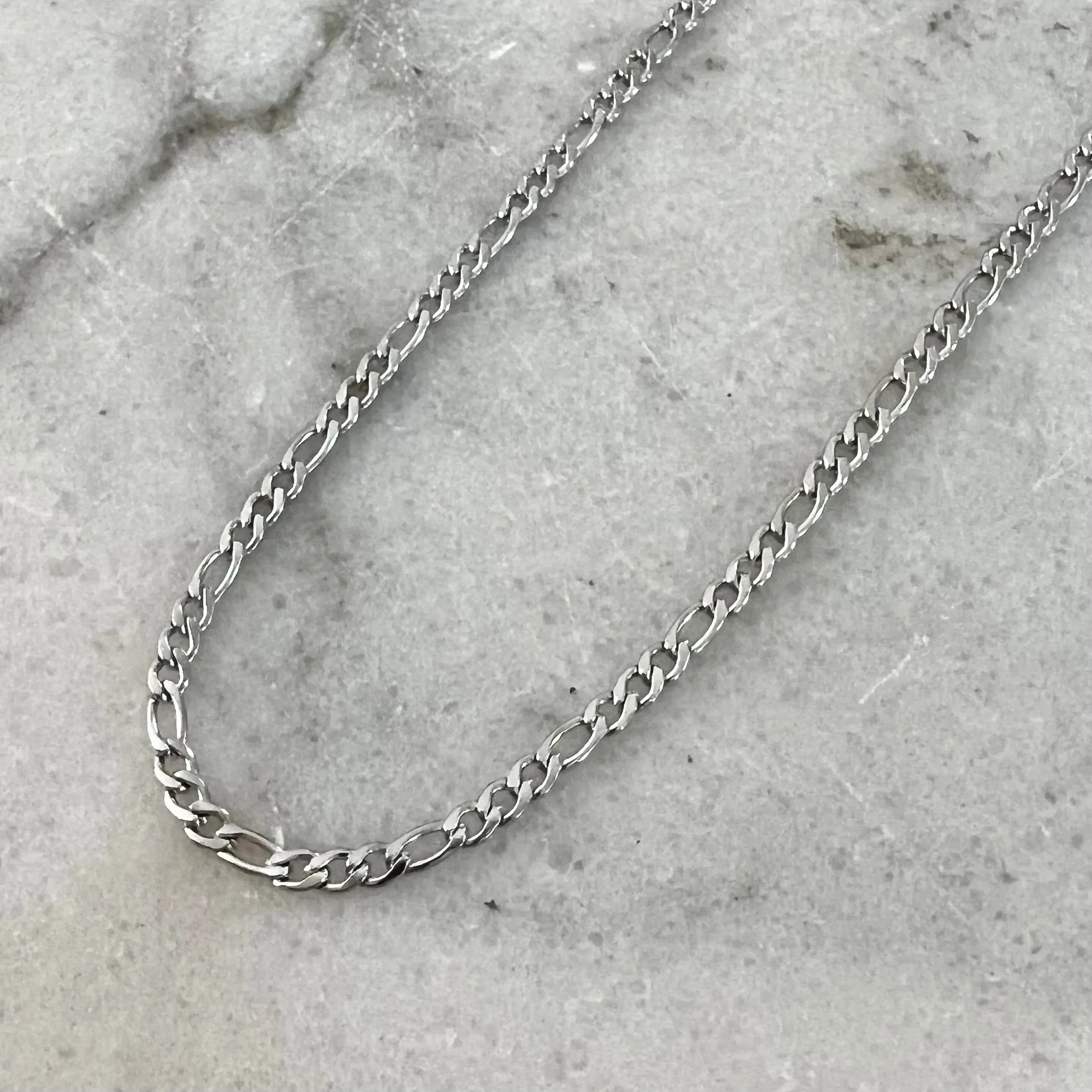 Figaro Chain Necklace - Silver