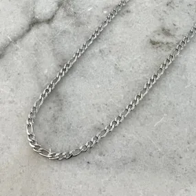 Figaro Chain Necklace - Silver