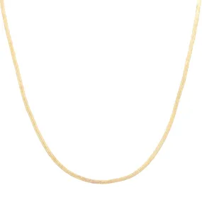 Gold Herringbone Snake Chain Necklace