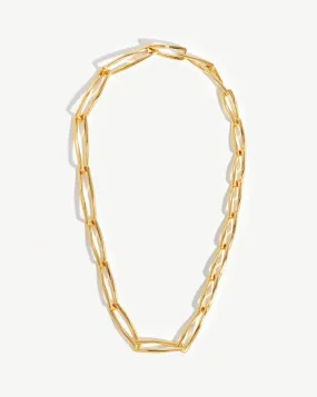 Graduated Chunky Twisted Link Necklace | 18ct Gold Plated