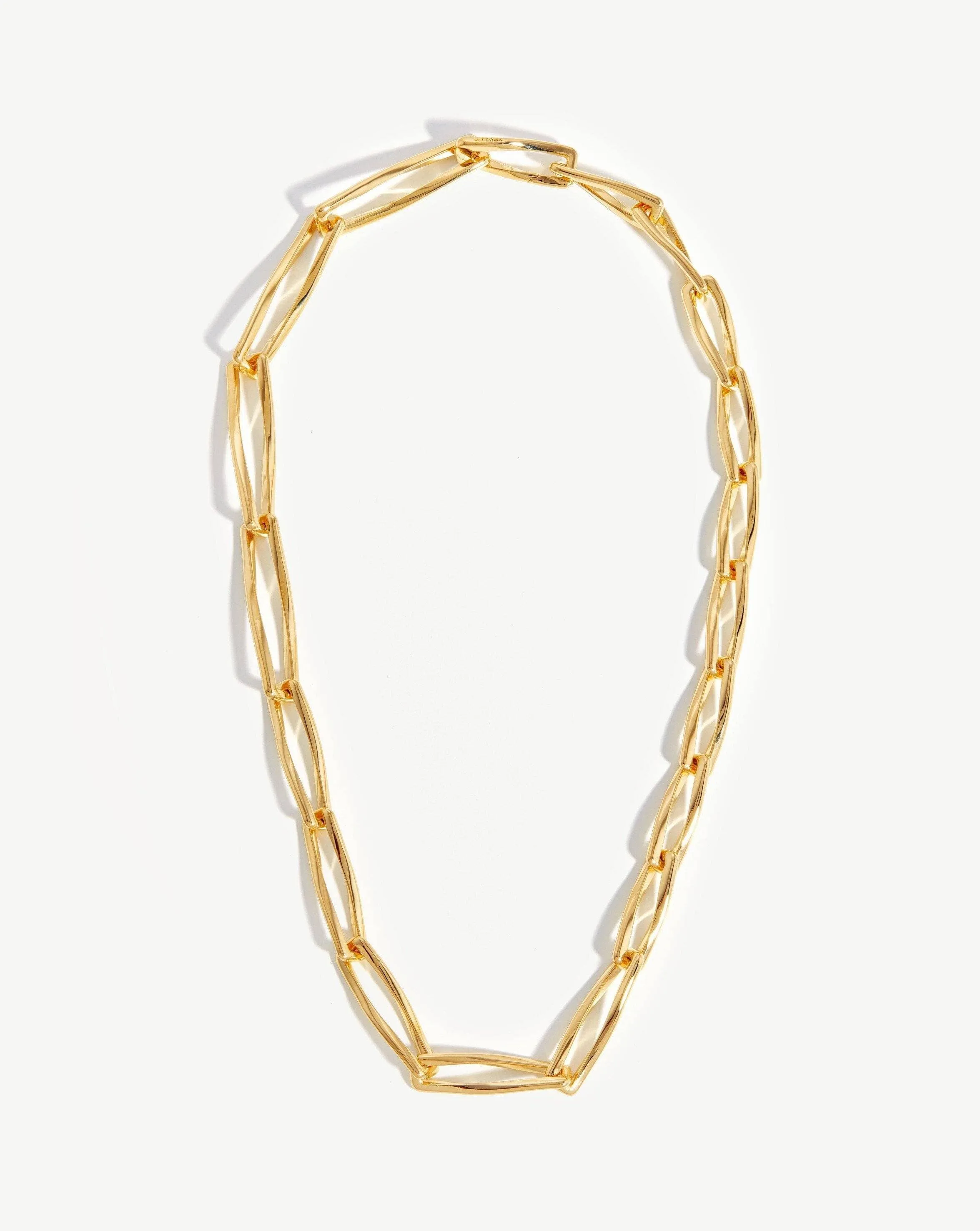 Graduated Chunky Twisted Link Necklace | 18ct Gold Plated