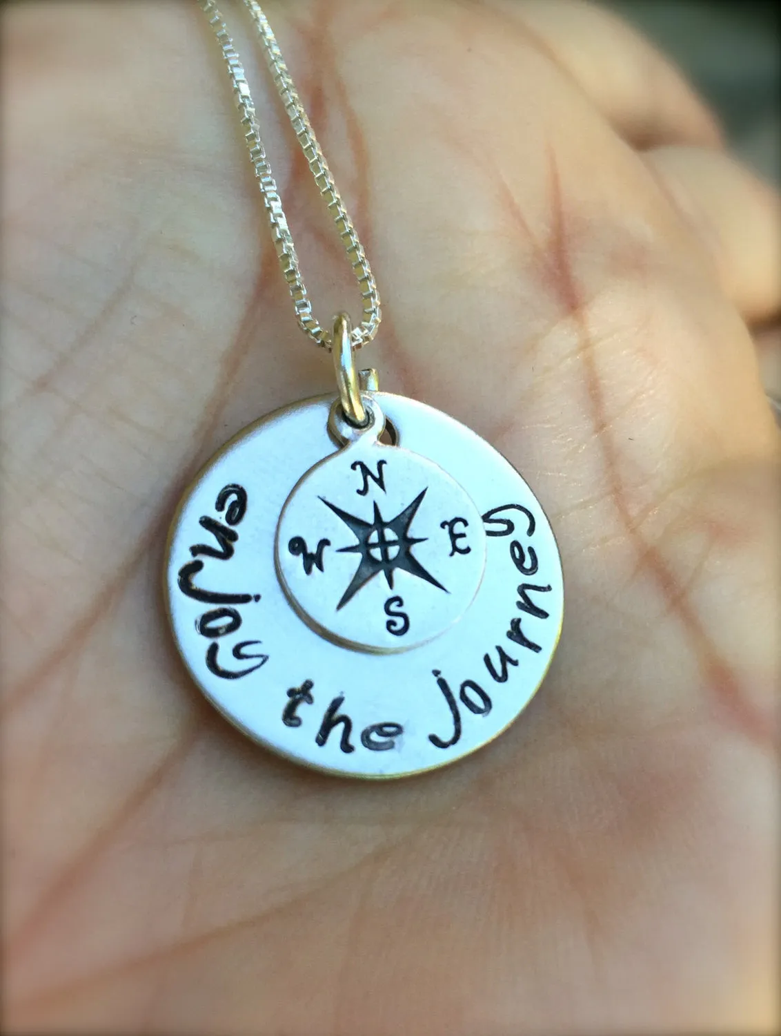 Graduation Gifts, Follow Your Dreams, Enjoy the Journey Necklace, Compass Necklace, Graduation Gifts, College Grad 2016