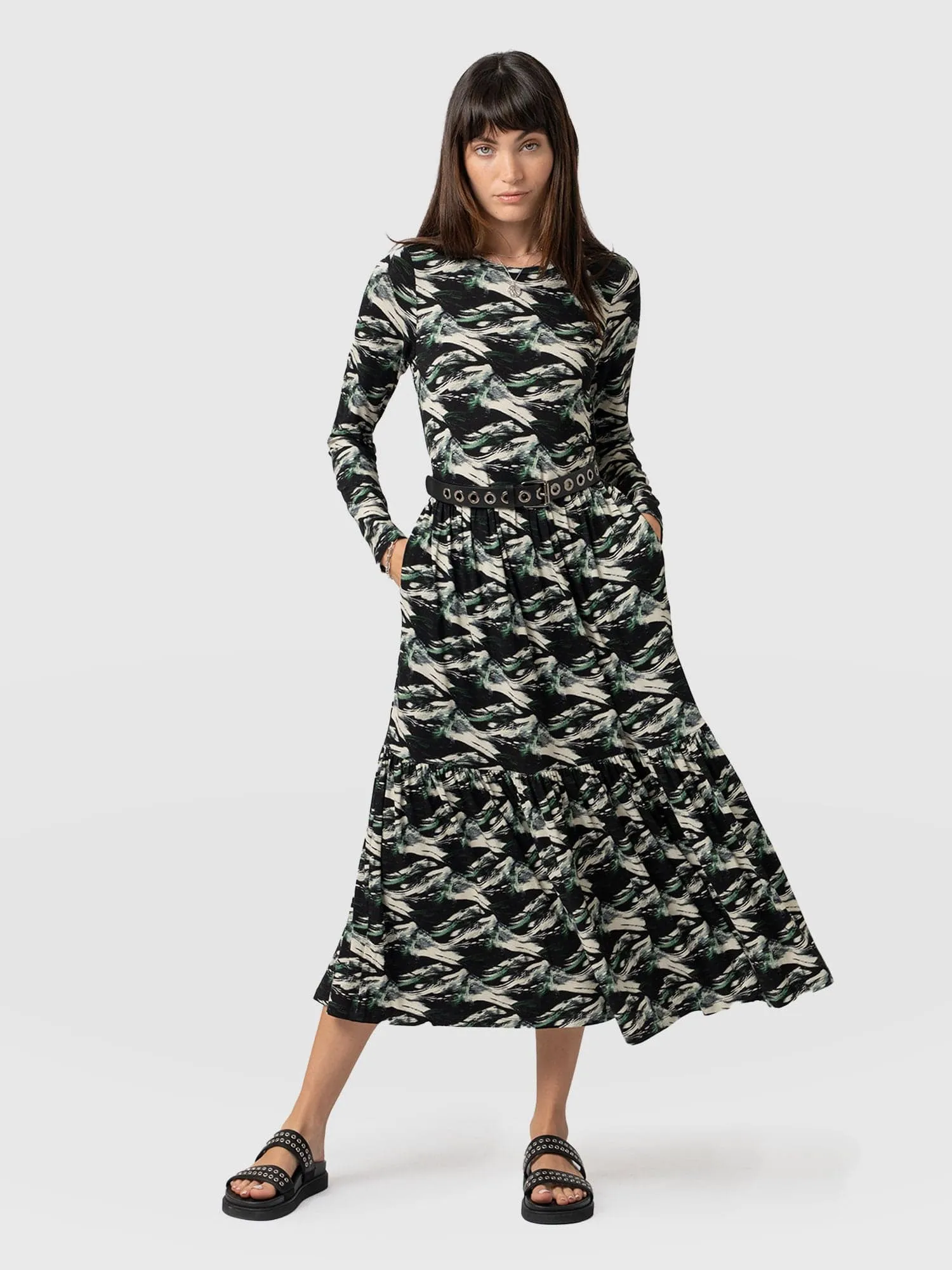 Greenwich Dress Long Sleeve - Swirl