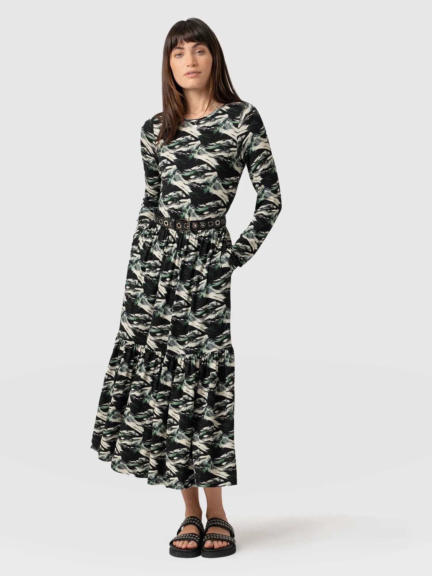 Greenwich Dress Long Sleeve - Swirl