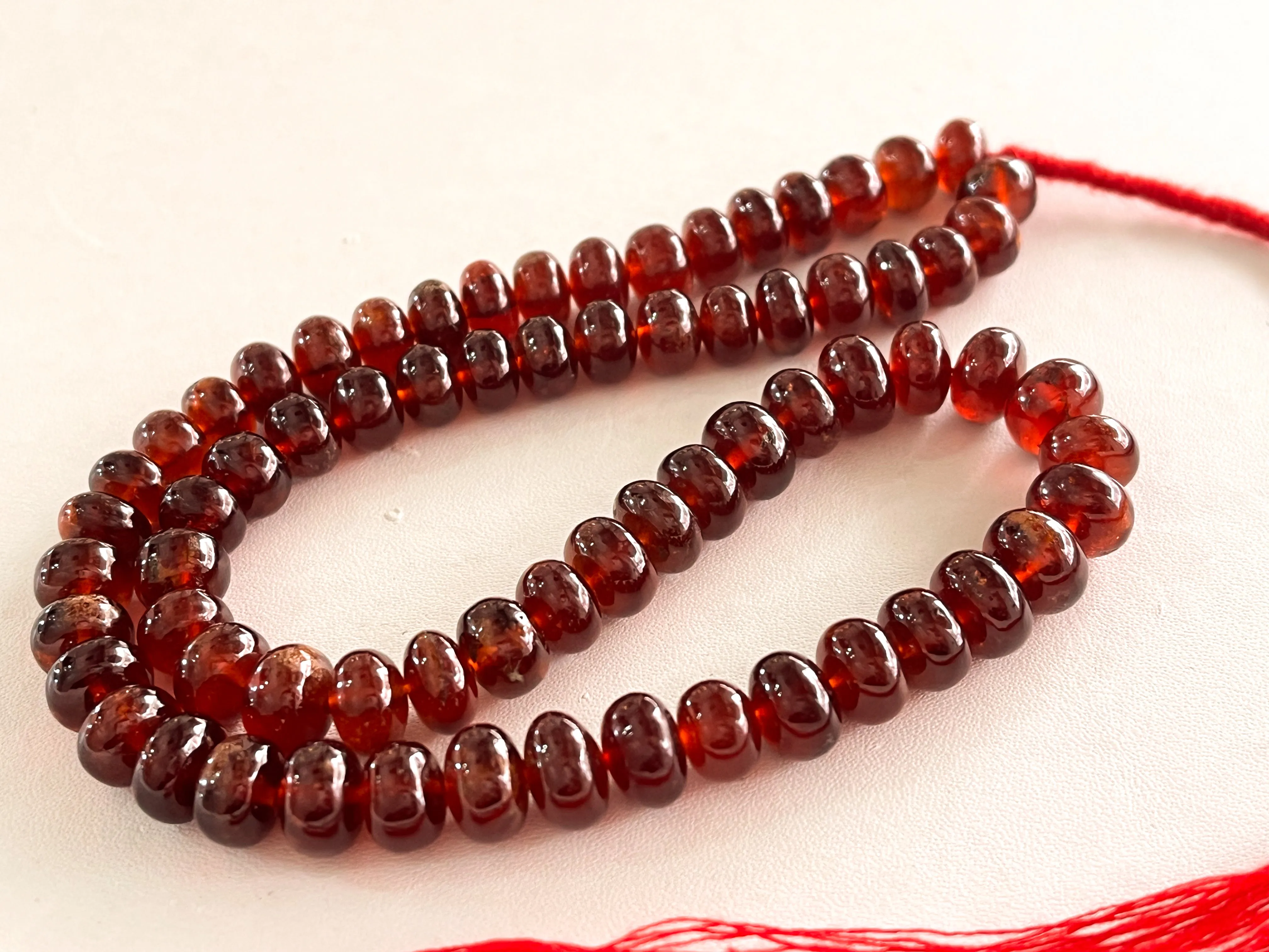 Honey Color Natural Hessonite Garnet Smooth Rondelle shape