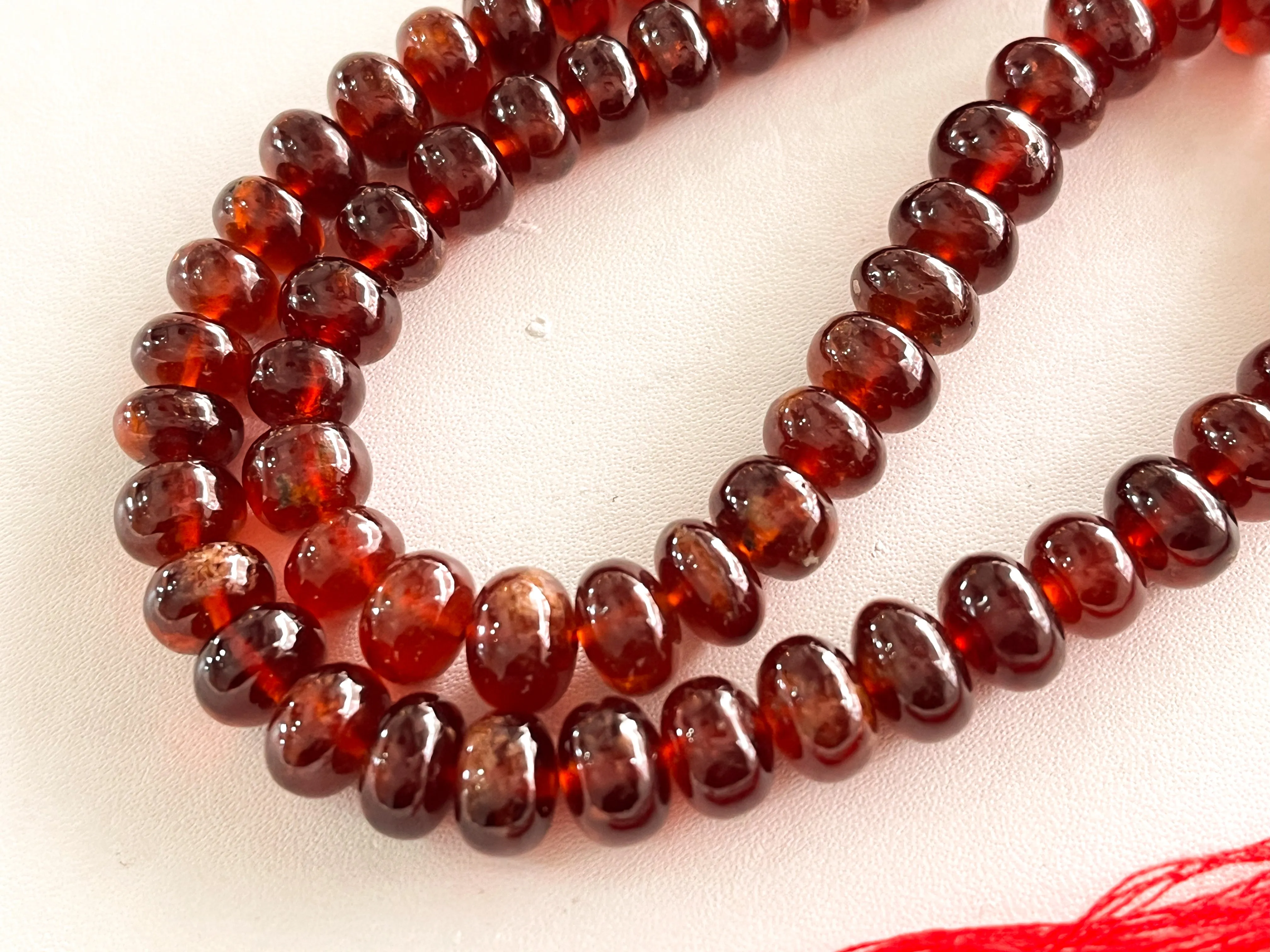 Honey Color Natural Hessonite Garnet Smooth Rondelle shape