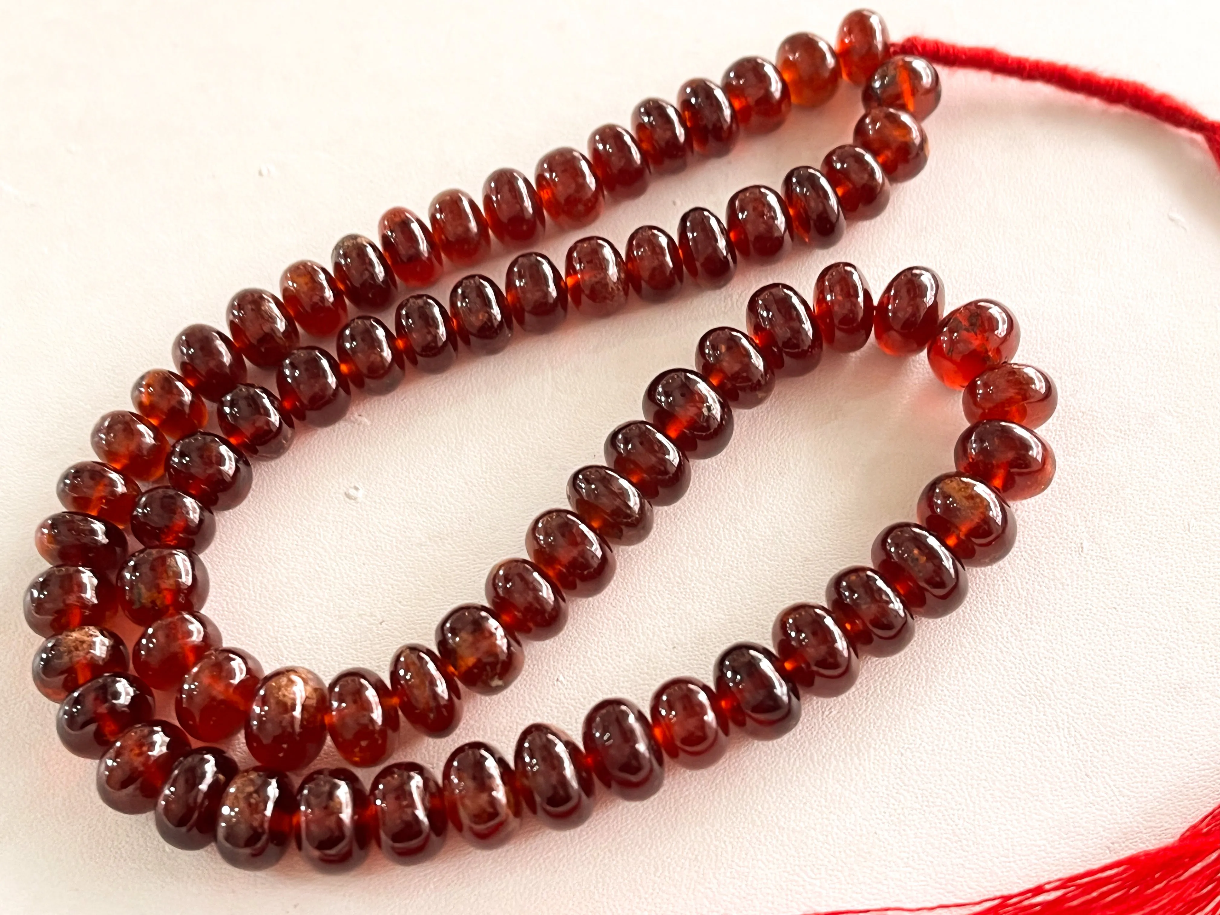 Honey Color Natural Hessonite Garnet Smooth Rondelle shape