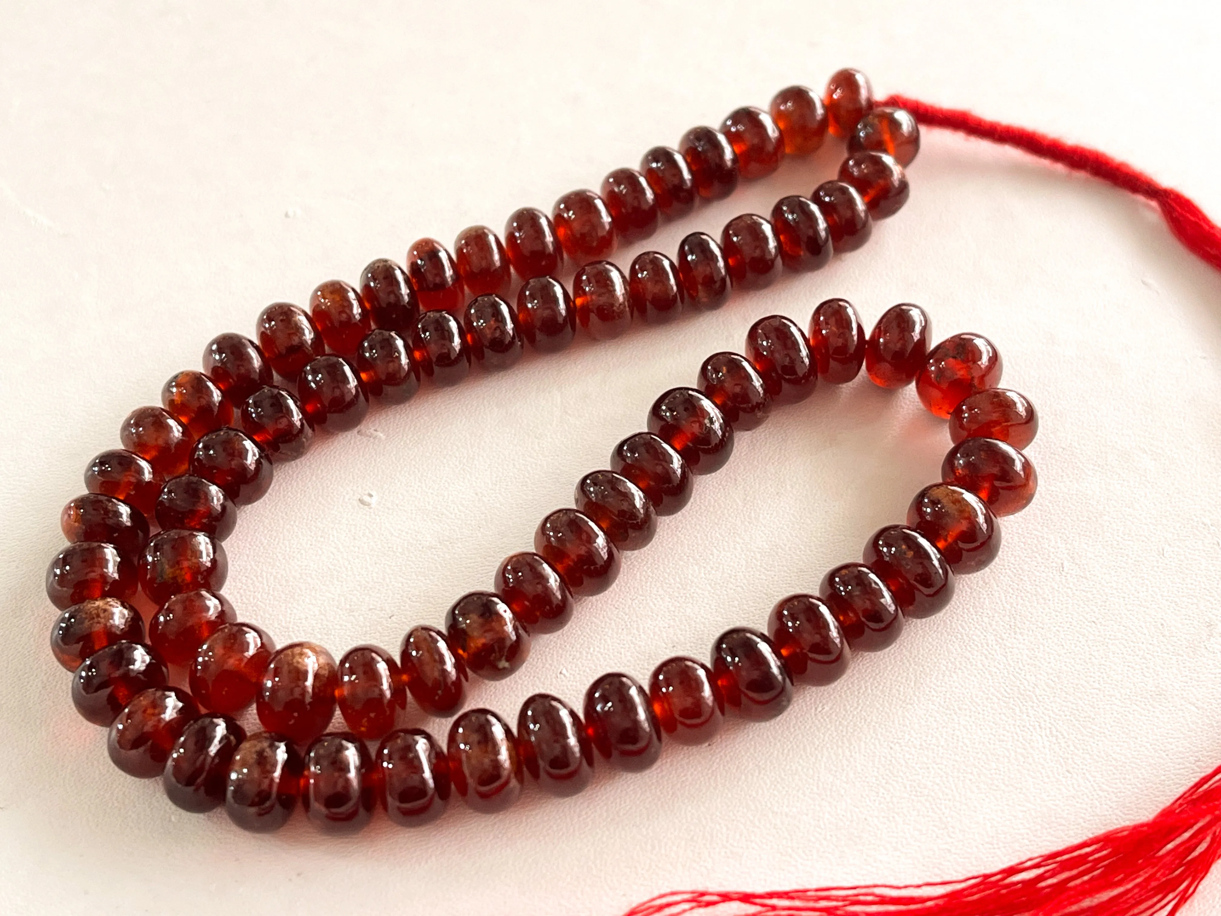 Honey Color Natural Hessonite Garnet Smooth Rondelle shape