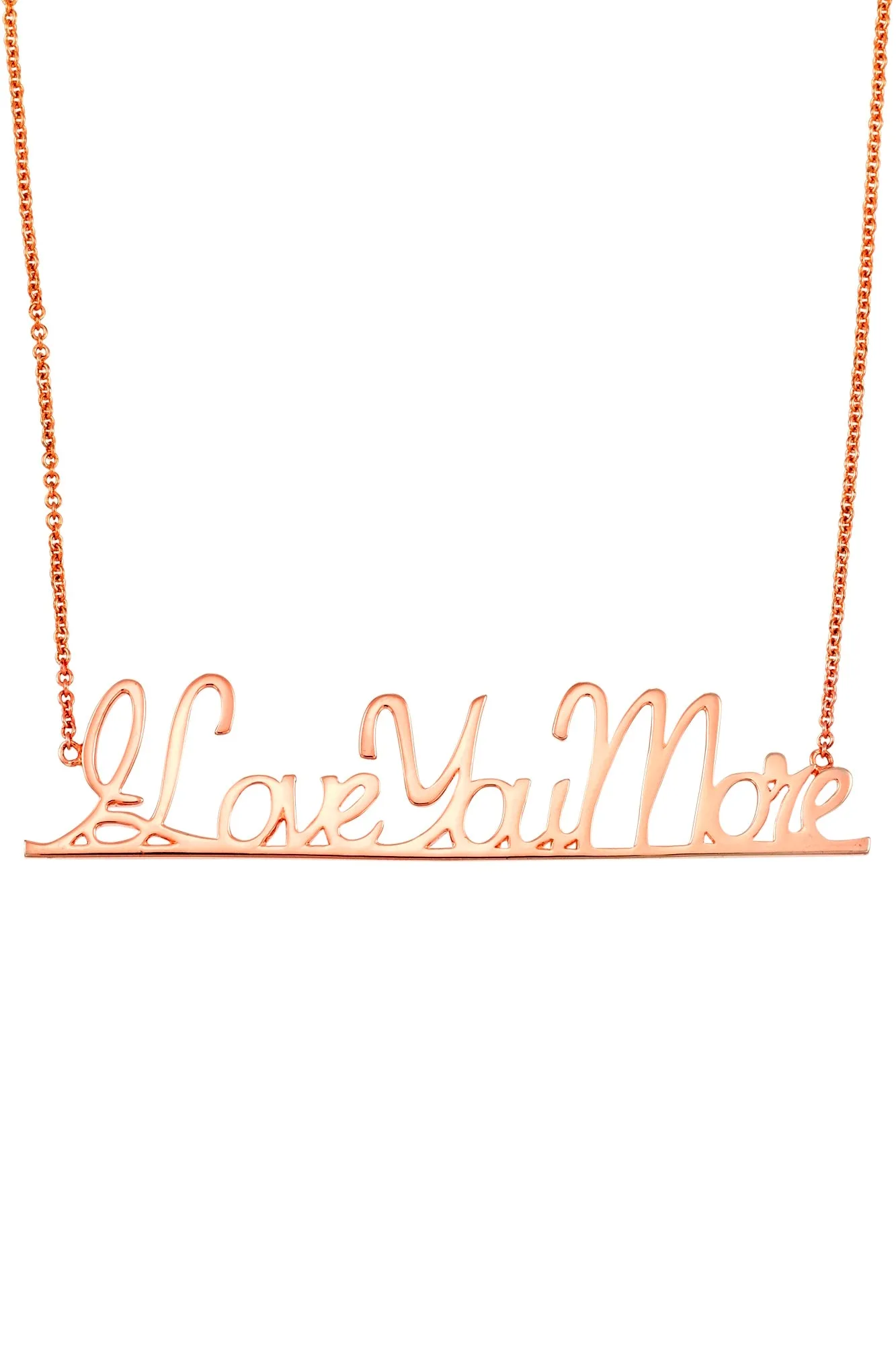 I Love You More Nameplate Necklace