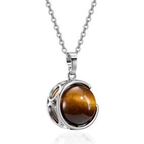 Jewelry Healing Hand Holding Gemstone Crystal Ball Pendant Necklace Gift