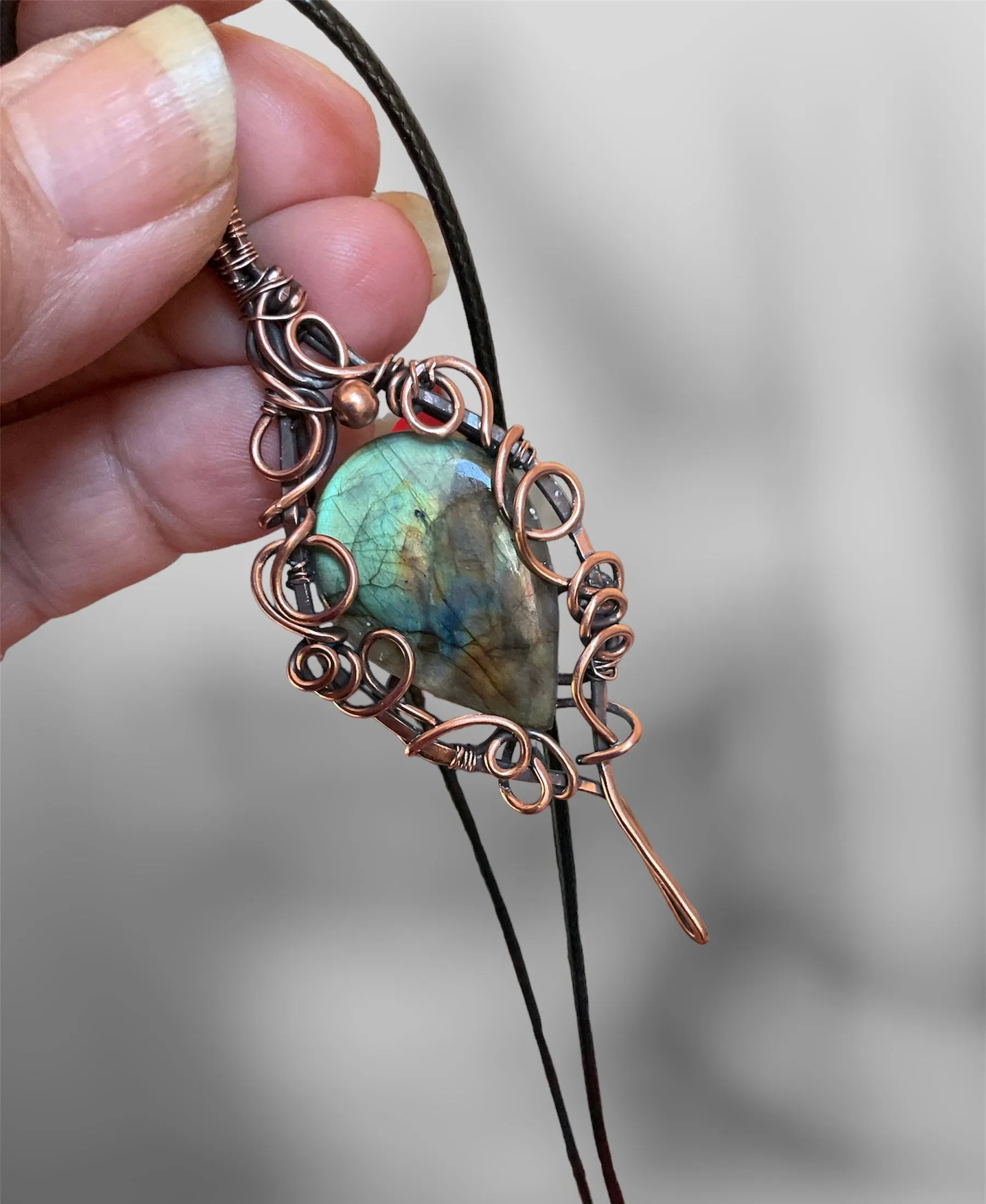 Labradorite Wire Wrapped Pendant