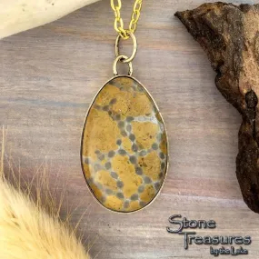 Lake Michigan Halysite Fossil Pendant with Necklace