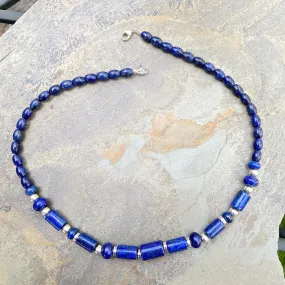 Lapis Lazuli and sterling silver Gemstone necklace