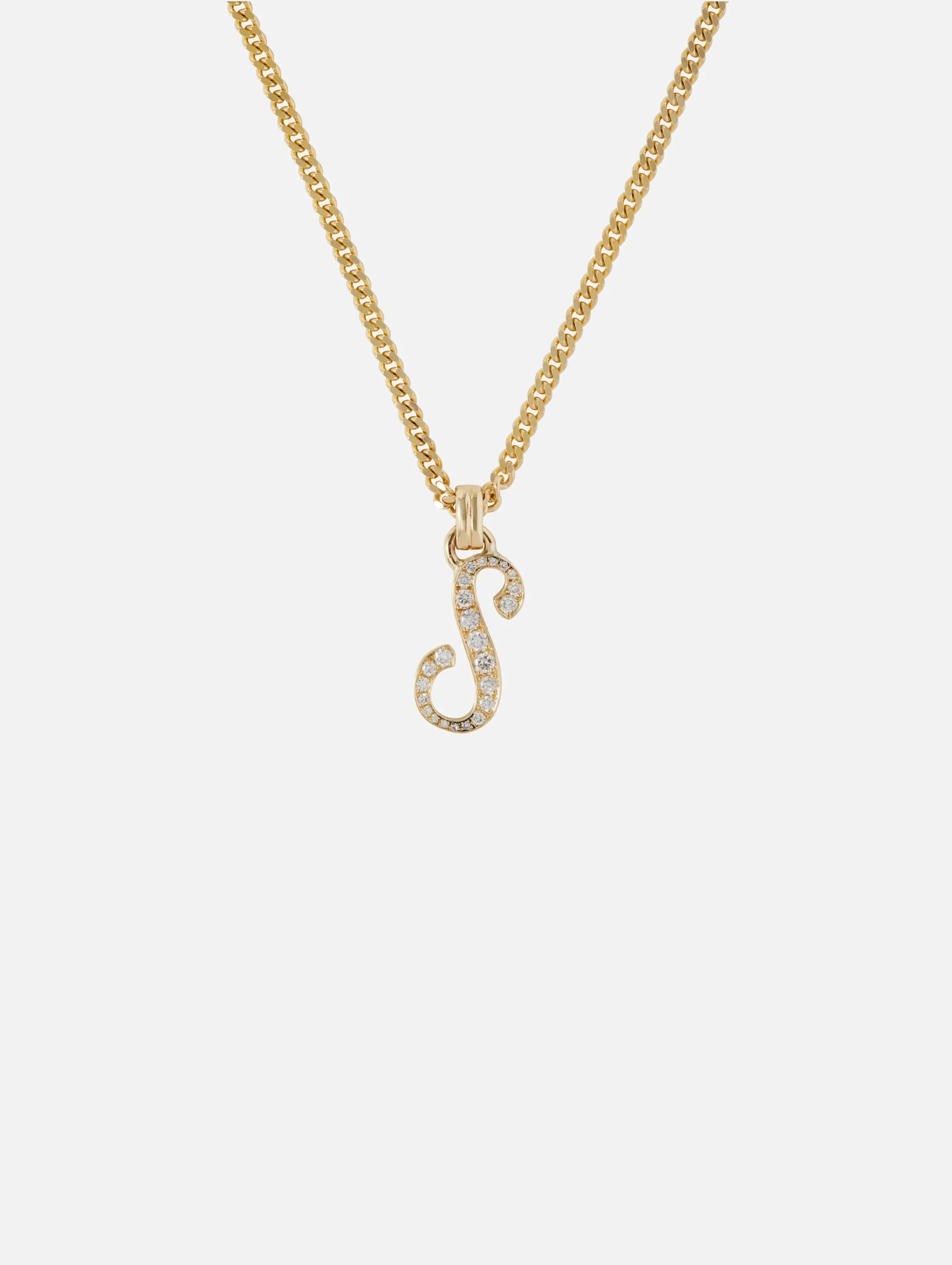 Large Single Initial La Firma Necklace S