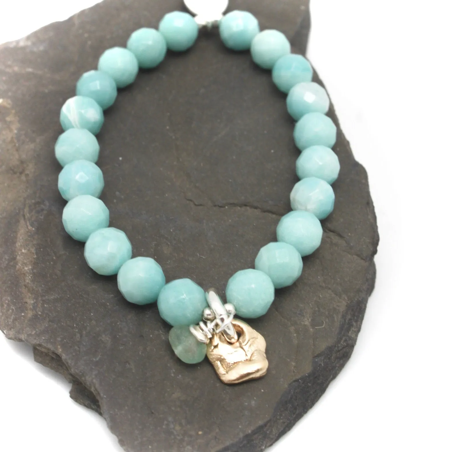 Lava Form Collection: Kai Amazonite Stretch Bracelet