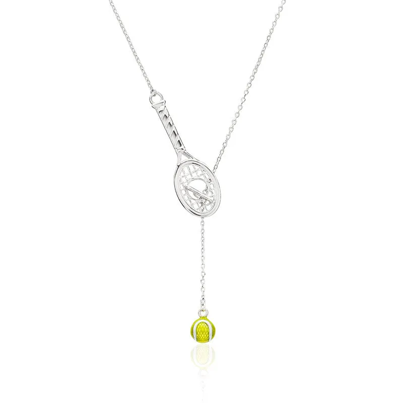 Love Racquet Lariat Necklace