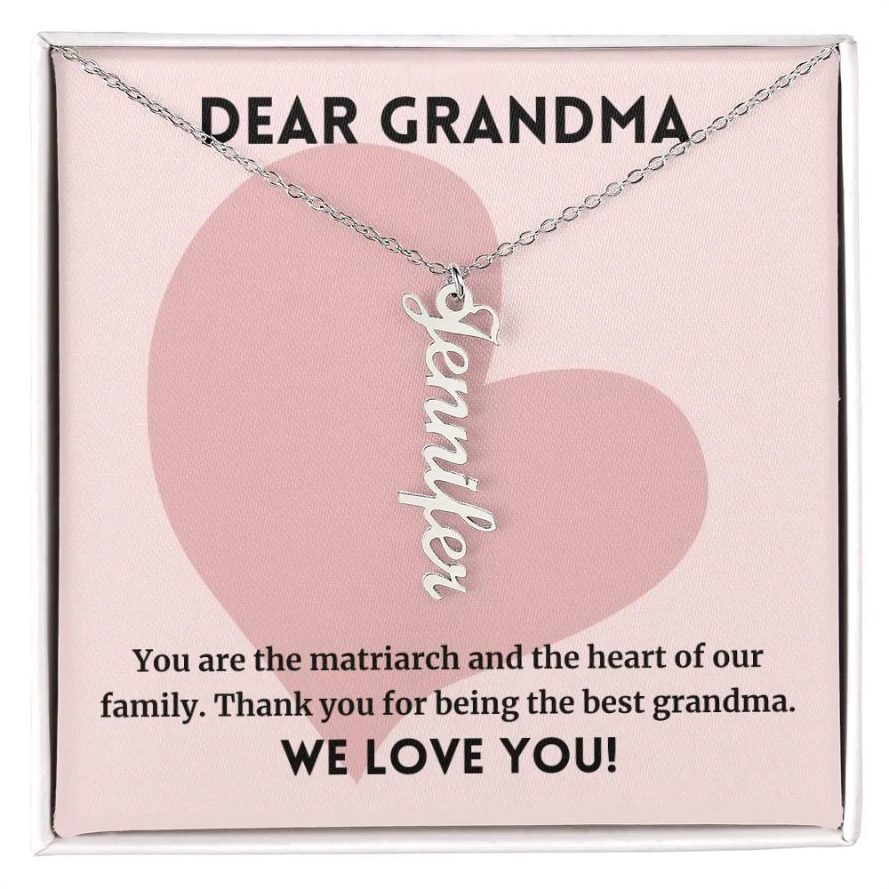 Matriarch Of The Family, To Grandma Gift, Custom Multi Grandchildren Name Necklace