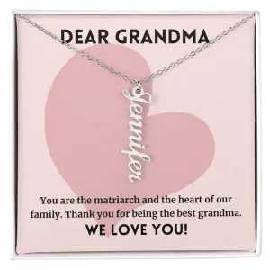 Matriarch Of The Family, To Grandma Gift, Custom Multi Grandchildren Name Necklace