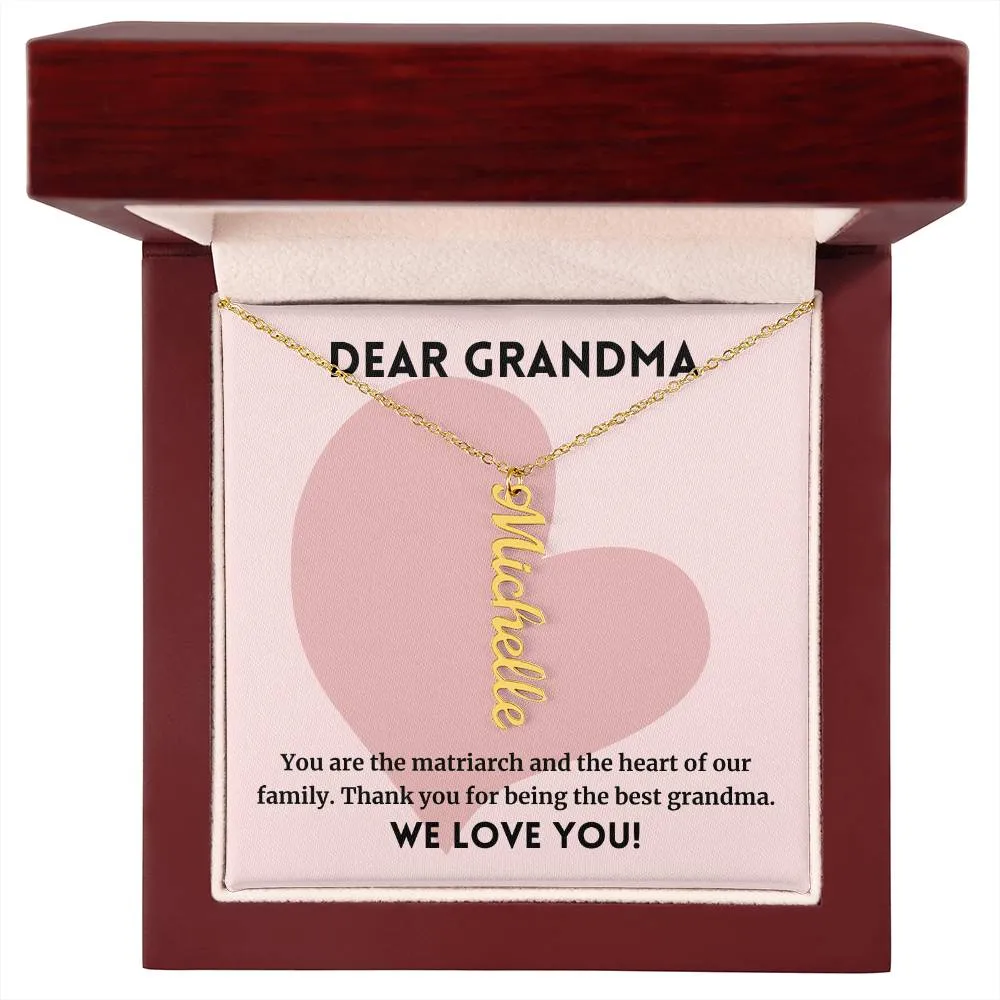 Matriarch Of The Family, To Grandma Gift, Custom Multi Grandchildren Name Necklace