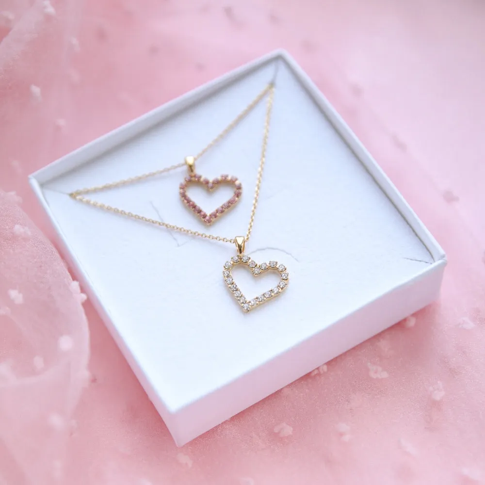 Mini Sweetheart Necklace / Crystal