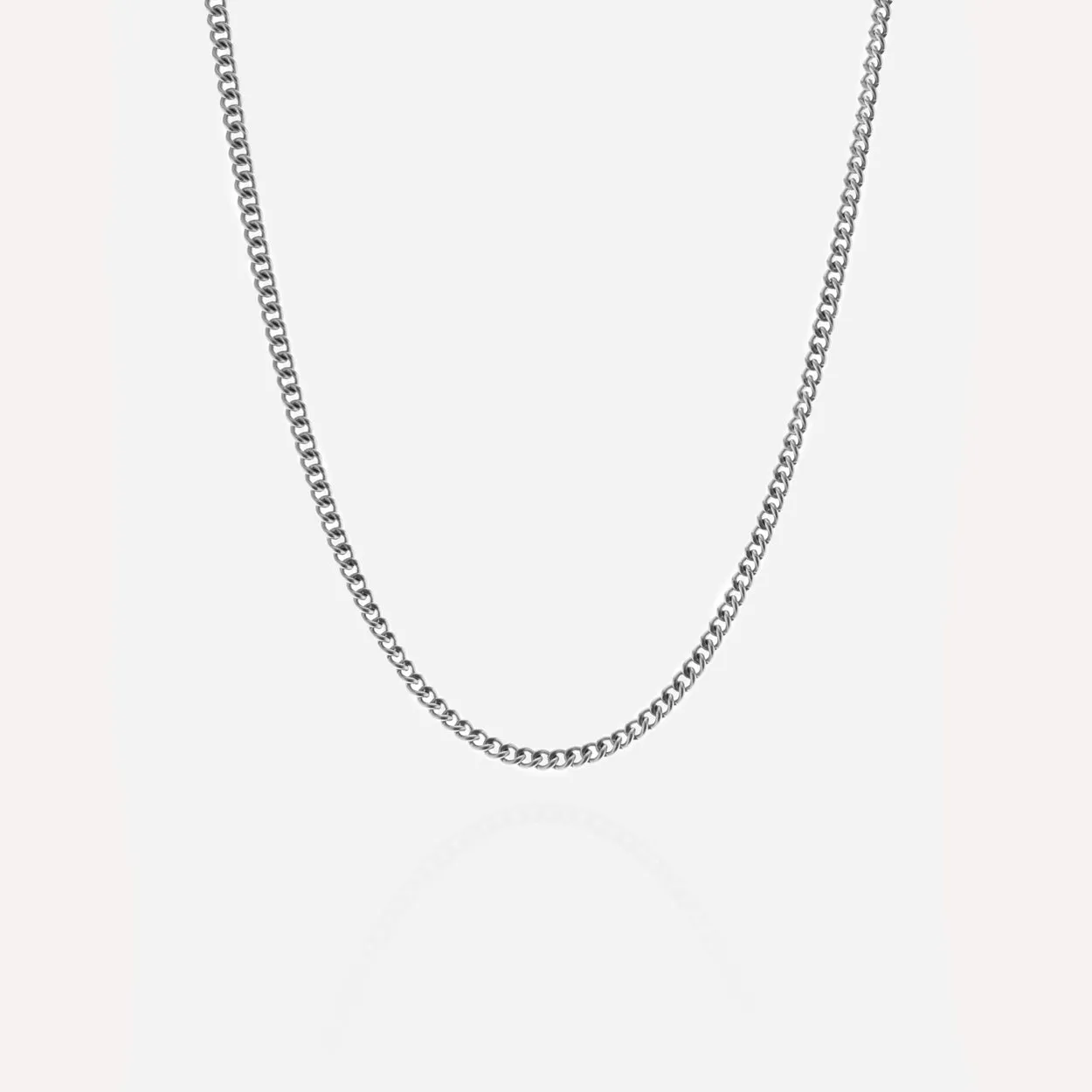 Minimal Chain Necklace Silver Adjustable 50-60cm/20-24'