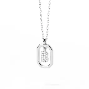 Moissanite Initial B Dangle Pendant Necklace