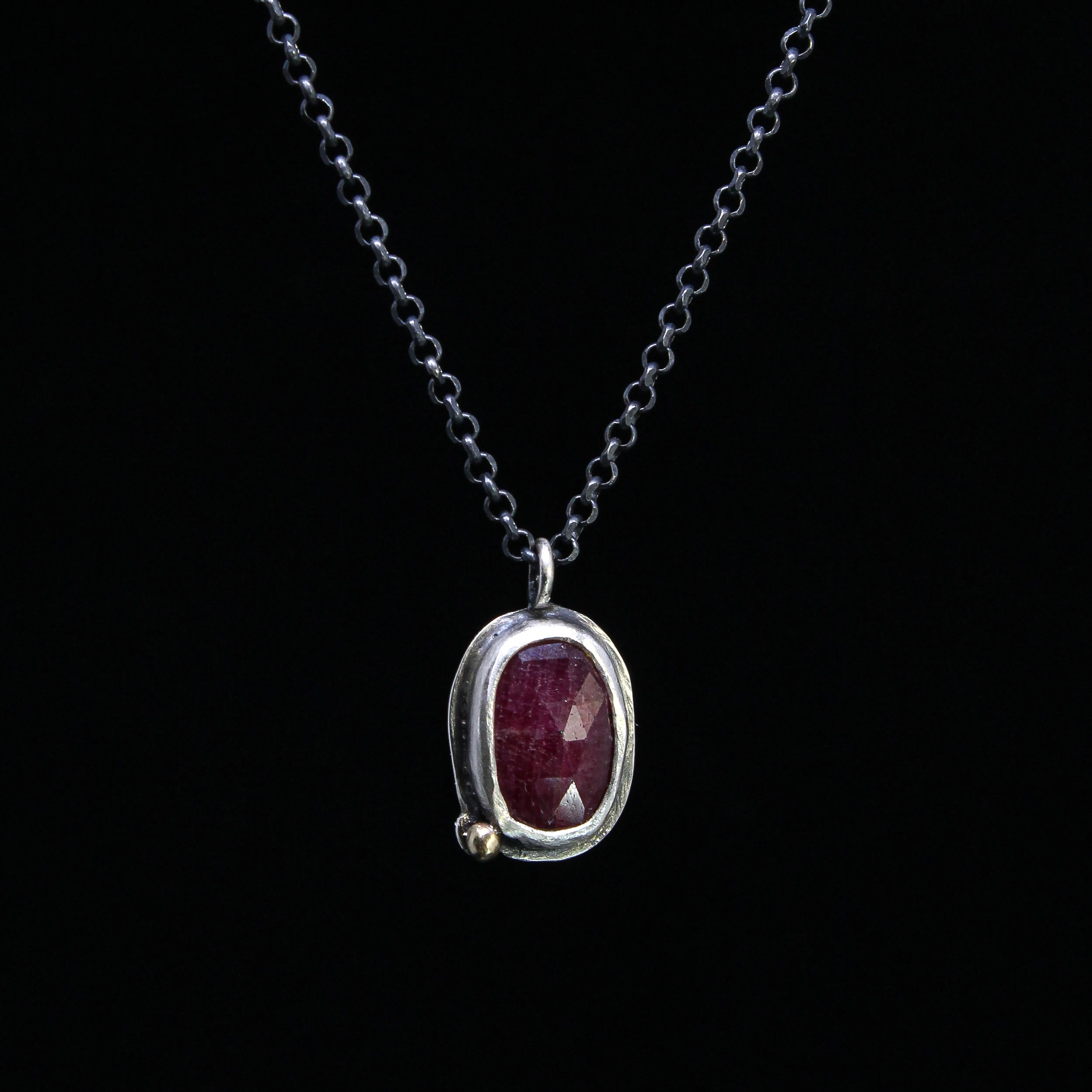 NEW! Pink Sapphire Necklace in Sterling Silver by Ashley Procopio