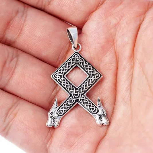 Odal Rune Necklace - Sterling Silver