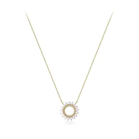 OPEN CENTER MULTI PEARL PENDANT NECKLACE