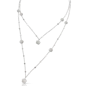 Pasquale Bruni - Figlia dei Fiori - Necklace with White Diamonds, 18k White Gold