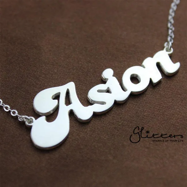 Personalised Sterling Silver Name Necklace-Font 3