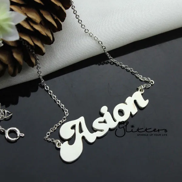 Personalised Sterling Silver Name Necklace-Font 3