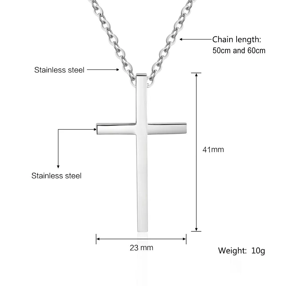 Personalized Cross Name Necklace - Christian Cross Necklace With Engraving