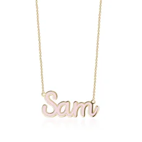 PERSONALIZED ENAMEL NECKLACE