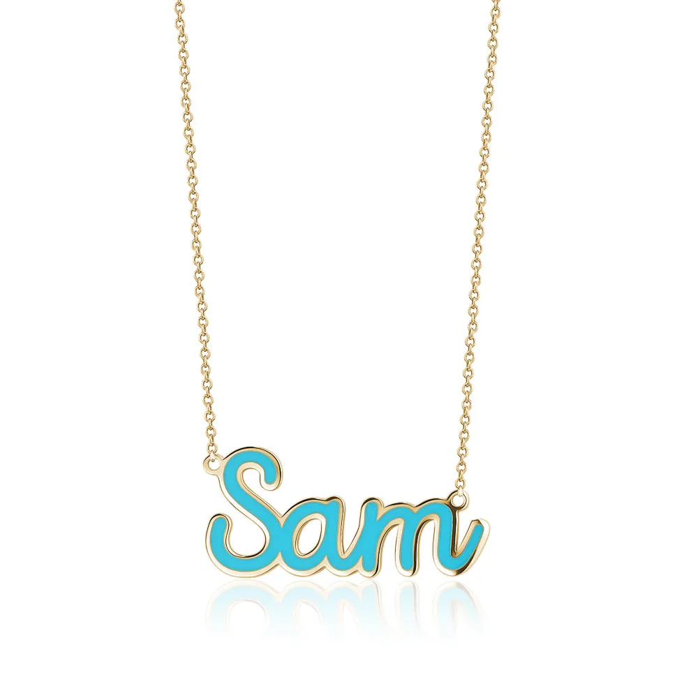 PERSONALIZED ENAMEL NECKLACE