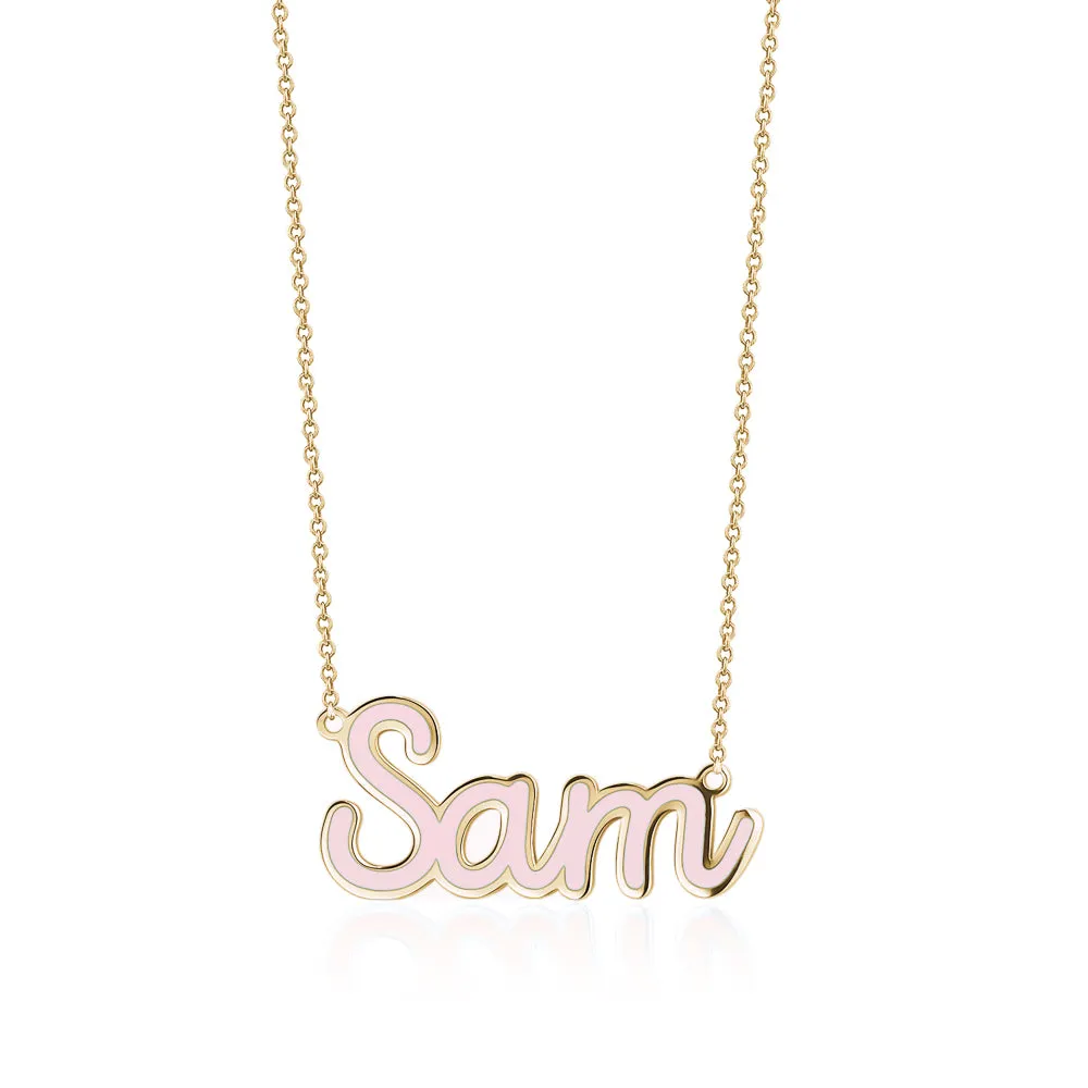 PERSONALIZED ENAMEL NECKLACE