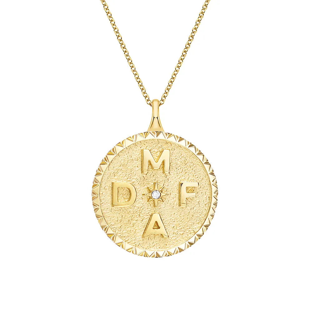 Personalized Initial Medallion Necklace