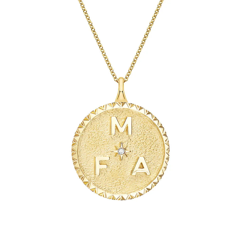 Personalized Initial Medallion Necklace