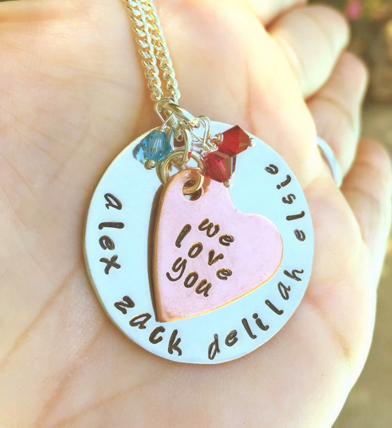 Personalized Mom Necklace, Personalized Grandma Necklace