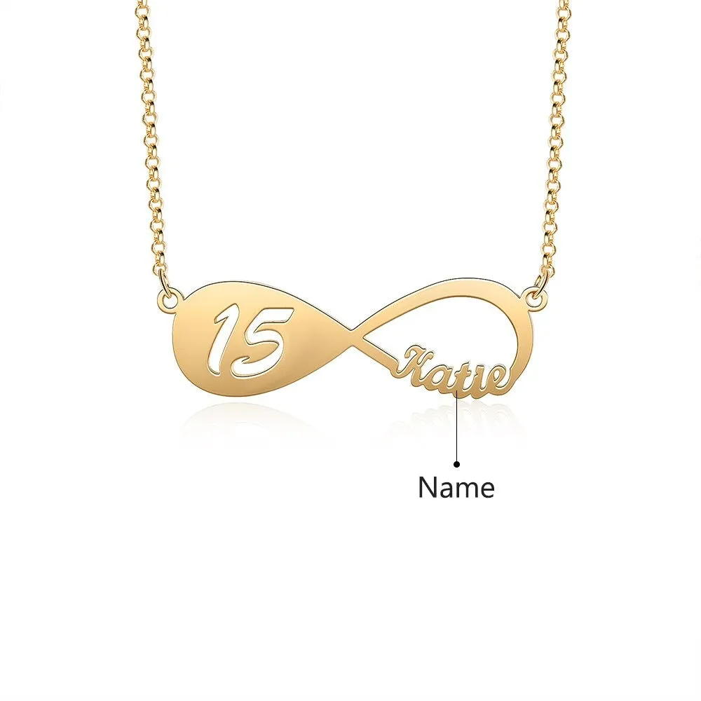 Personalized Name Infinity Necklace