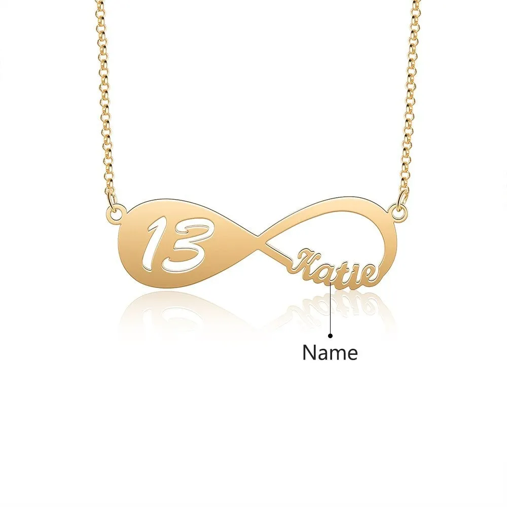 Personalized Name Infinity Necklace