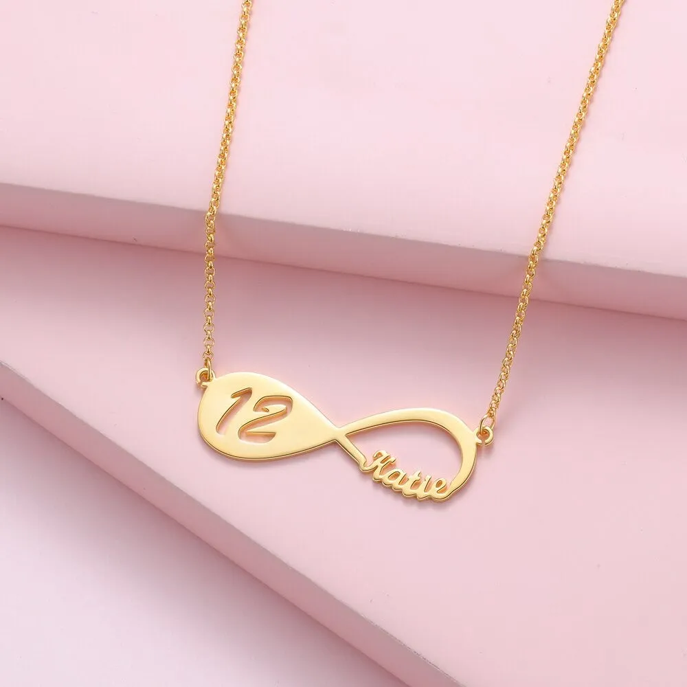 Personalized Name Infinity Necklace