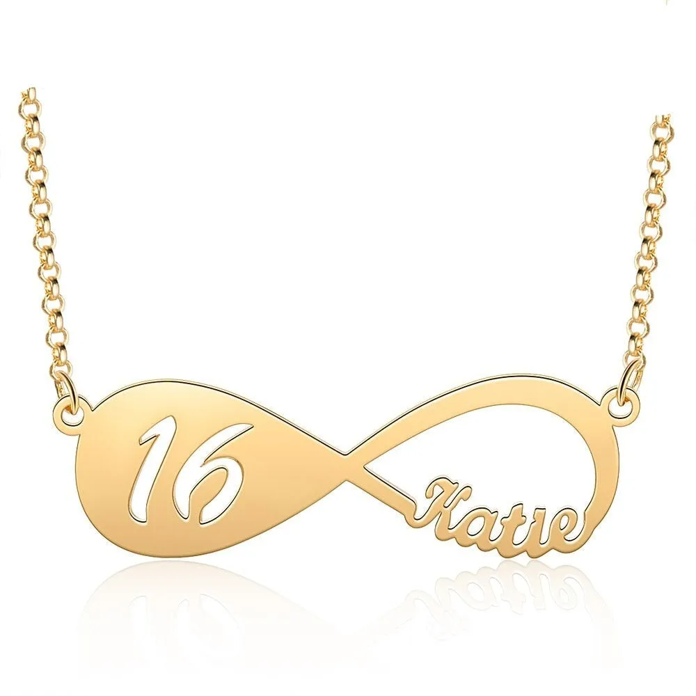 Personalized Name Infinity Necklace