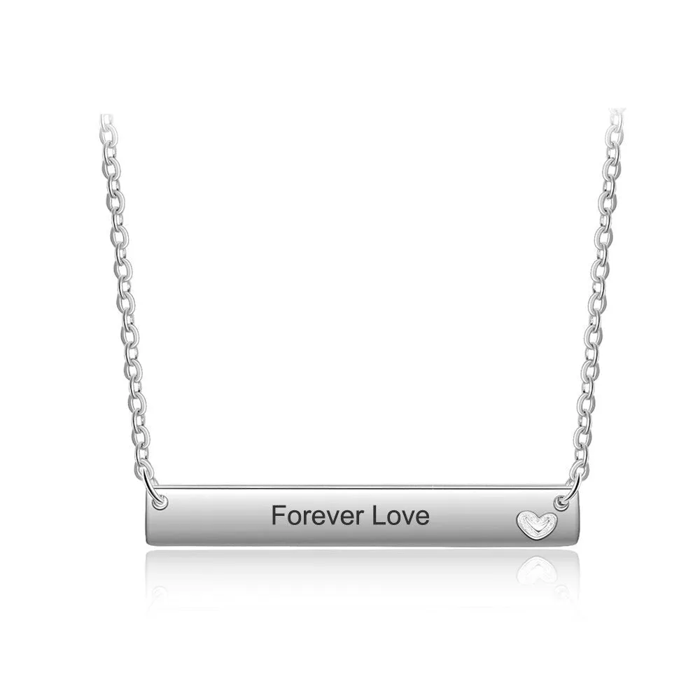 Personalized Name Necklace Strip Shape