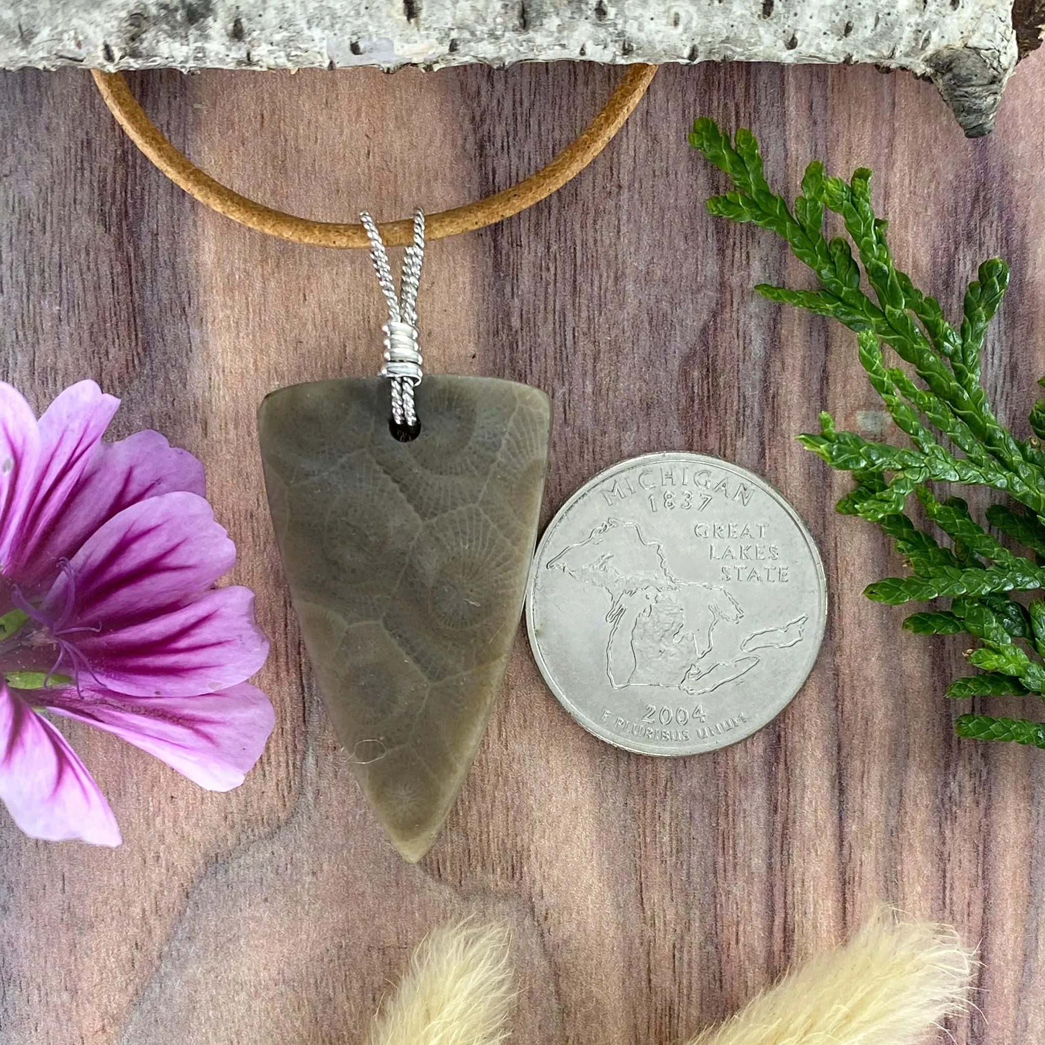 Petoskey Stone Pendant Necklace