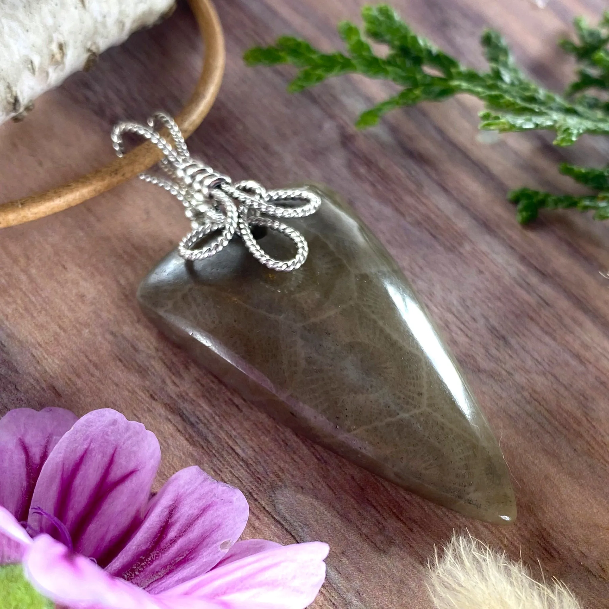 Petoskey Stone Pendant Necklace