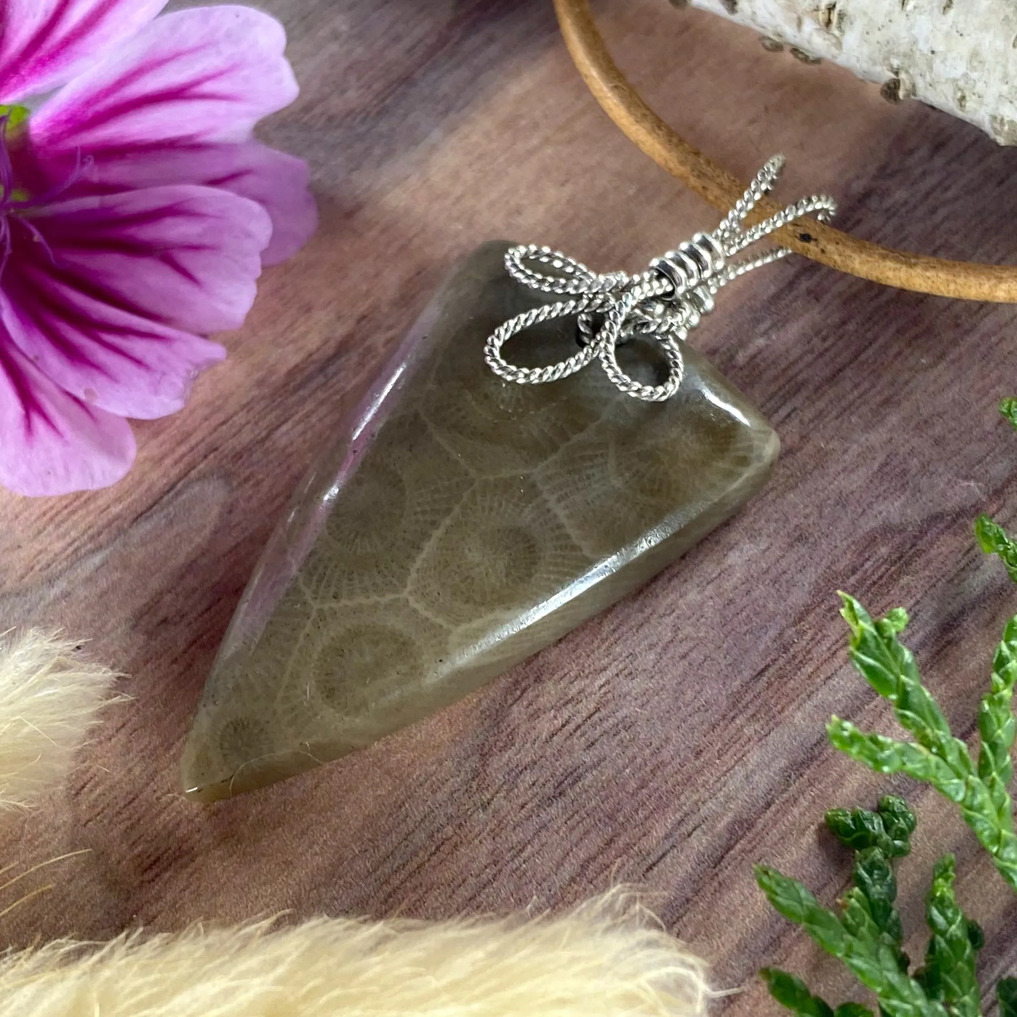 Petoskey Stone Pendant Necklace